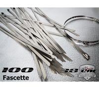 FASCE FASCETTE METALLICHE 100 PEZZI X BENDE TERMICHE 30CM IN ACCIAIO
