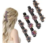 Fasce for capelli, accessori for capelli da donna, fasce for capelli da donna, fasce for capelli intrecciate con fiori for ragazze, crea una varietà di acconciature alla moda(B 4pc)