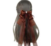 Fasce for capelli da donna Accessori Lolita Fiocchi for capelli Donna Fiocchi grandi Barrette con fiocco a coda lunga Copricapo for ragazze Festa(Coffee)