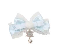 Fasce for capelli da donna Fiocco di Natale Fermagli for capelli Barrette con fiocco azzurro 2 pezzi Copricapo natalizi Accessori for capelli for donna(Blue White)