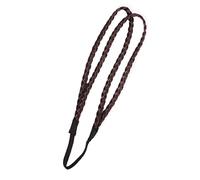 Fasce for capelli da donna, moda donna 2 strati intrecciati elastico cordino fascia for capelli marrone chiaro(Dark Brown)