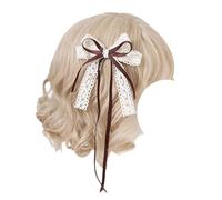Fasce for capelli da donna Ragazze Big Bow Fermagli for capelli Bowknot Barrette Duckbill Clip Copricapo Accessori for capelli Lolita for abiti da donna Regali(Coffee Beige)