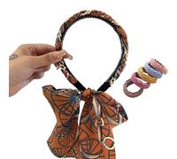 Fasce for capelli in tessuto satinato, fasce for capelli antiscivolo, nastro for capelli for donna, fasce for capelli con fiocco regolabile alla moda, fascia for capelli in tessuto satinato con nodo a