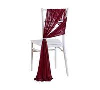 Fasce for sedie in Chiffon Rosa Chiaro 10 Pezzi 17X250cm for Matrimoni, Cerimonie, sedie da corridoio, Banchetti, Feste di Compleanno, Decorazioni(Burgundy)