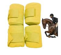 Fasce Gambe Cavallo - Protettori Rinforzati Arto Equino | Bendaggi Salvaganascio | 98 Pollici Cotone Elastico Confezione 4, Morbido Traspirante, Per Addestramento Giornaliero, Equitazione, Salto, Vete