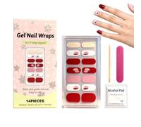 Fasce Gel per Unghie 14 Pezzi Adesivi Decorativi con Stickers