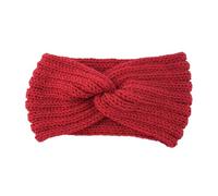 Fasce Invernali Da Donna Fasce for capelli incrociate con nodo di colore sfumature moda for le donne Accessori for turbante elastico for caldi autunno inverno(Red-01)