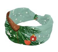 Fasce larghe da donna, comode fasce per capelli annodate, simpatiche e divertenti bradipo sull'albero di Natale, turbante antiscivolo, fascia elastica per capelli, accessori per capelli alla moda