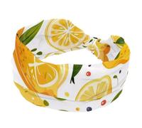 Fasce larghe da donna, con limoni e frutta a fette, motivo estivo, elastiche, sportive, accessori per capelli, per yoga, corsa, vita quotidiana