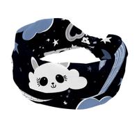 Fasce larghe da donna con motivo a panda con stelle e luna, elastica, antiscivolo, per yoga, allenamento, palestra, corsa, fitness, sport