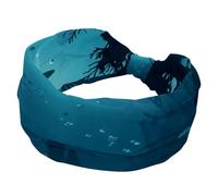 Fasce larghe da donna, con silhouette di paesaggio marino subacqueo, elastiche, sportive, accessori per capelli, per yoga, corsa, vita quotidiana