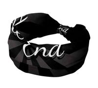 Fasce larghe da donna, elastiche, antiscivolo, sportive, con sfondo nero, alla moda, per yoga, allenamento, tutti i giorni