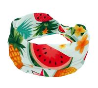Fasce larghe da donna, elastiche, estive, frutta, ananas, anguria, antiscivolo, sportive, alla moda, per yoga, allenamento, uso quotidiano
