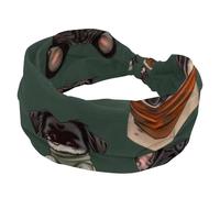 Fasce larghe da donna, elastiche, spesse, antiscivolo, accessori per allenamento, cura della pelle, uso quotidiano, graziosa varietà di facce di cane