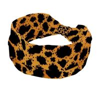 Fasce larghe da donna, elastiche, spesse, antiscivolo, accessori per allenamento, cura della pelle, uso quotidiano, motivo leopardato con stampa animalier