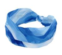 Fasce larghe da donna, elastiche, spesse, antiscivolo, accessori per allenamento, cura della pelle, uso quotidiano, onde invernali blu e bianche