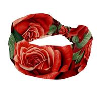 Fasce larghe da donna, elastiche, spesse, antiscivolo, accessori per allenamento, cura della pelle, uso quotidiano, rose rosse