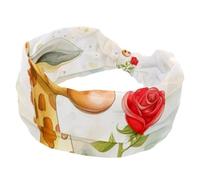 Fasce larghe da donna, elastiche, spesse, antiscivolo, accessori per allenamento, cura della pelle, uso quotidiano, simpatiche giraffe con rose rosse