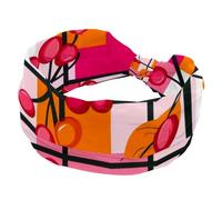 Fasce larghe da donna, elastiche, spesse, antiscivolo, accessori per allenamento, cura della pelle, uso quotidiano, graziose bacche di ciliegia su sfondo geometrico scozzese