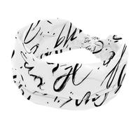 Fasce larghe da donna, elastiche, spesse, antiscivolo, accessori per allenamento, cura della pelle, uso quotidiano, lettere scritte a mano
