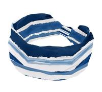 Fasce larghe da donna, elastiche, spesse, antiscivolo, accessori per allenamento, cura della pelle, uso quotidiano, motivo a righe orizzontali blu nautiche senza cuciture