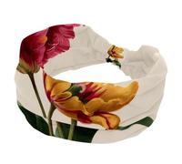 Fasce larghe da donna, eleganti e floreali con petali vivaci, elastiche, sportive, accessori per capelli, per yoga, corsa, vita quotidiana