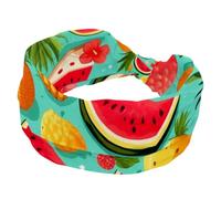 Fasce larghe da donna estive con frutta ananas anguria fasce elastiche per capelli antiscivolo fascia per capelli turbante fascia per allenamento yoga sport corsa