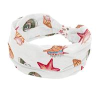 Fasce larghe da donna, fascia per capelli da allenamento, yoga, fascia elastica per capelli, motivo con conchiglie acquerellate e stelle marine, fascia per capelli alla moda