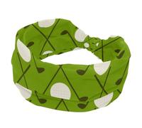 Fasce larghe da donna, motivo vintage golf con sfondo verde antiscivolo, fasce elastiche per capelli, fascia larga Fahion per yoga, allenamento, tutti i giorni