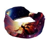 Fasce larghe da donna, nebulosa e galassie nello spazio, elastiche, sportive, accessori per capelli, per yoga, corsa, vita quotidiana