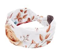 Fasce larghe da donna, rosa, pesca, rosso, beige, bianco, blu, rose e foglie, elastiche, sportive, accessori per capelli, per yoga, corsa, vita quotidiana