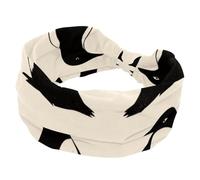 Fasce larghe da donna, senza cuciture, stile vintage, a forma di pinguino, elastiche, accessori per capelli, per yoga, corsa, vita quotidiana