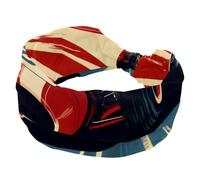 Fasce larghe da donna, stile vintage, retrò, con motivo auto da corsa, elastiche, sportive, accessori per capelli, per yoga, corsa, vita quotidiana