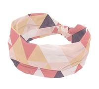 Fasce larghe da donna triangolari con griglia a mosaico e rettangolo, rosa, arancione, elastica, antiscivolo, fascia per il sudore, fascia per la testa per yoga, allenamento, palestra, corsa, fitness