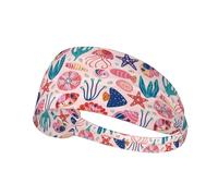 Fasce larghe nere 11 cm da donna - Motivo conchiglia rosa carina per capelli
