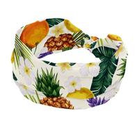Fasce larghe per capelli con frutta tropicale, banana, ananas, limone, floreale, per donne, antiscivolo, sportive, elastiche, per yoga, allenamento, tutti i giorni