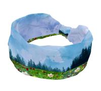 Fasce larghe per capelli con pittura a olio primaverile, per donne, antiscivolo, sportive, elastiche, per yoga, allenamento, tutti i giorni