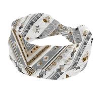 Fasce larghe per capelli da donna, antiscivolo, sportive, elastiche, con motivo etnico orientale, alla moda, per yoga, allenamento, tutti i giorni