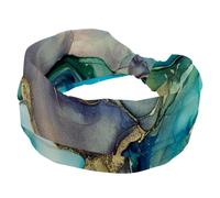 Fasce larghe per capelli da donna, antiscivolo, sportive, motivo marmo, fasce elastiche per la testa, alla moda, per yoga, allenamento, tutti i giorni