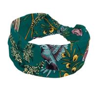 Fasce larghe per capelli da donna, antiscivolo, sportive, stile retrò, con fiori e uccelli, elastiche, per yoga, allenamento, tutti i giorni