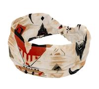 Fasce larghe per capelli da donna, con motivo di mucca occidentale vintage, fasce elastiche per capelli, antiscivolo, sportive, alla moda, per yoga, allenamento, tutti i giorni