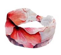 Fasce larghe per capelli da donna, con pittura floreale rosa ad acquerello, per yoga, allenamento, fasce elastiche per capelli per lavare il viso e il trucco