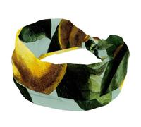 Fasce larghe per capelli da donna, con sfondo estetico, con frutta gialla e limone, elastiche, accessori per capelli, per yoga, corsa, vita quotidiana