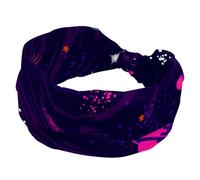 Fasce larghe per capelli da donna con stelle universe elastiche antiscivolo fascia per capelli turbante fascia per allenamento yoga sport corsa