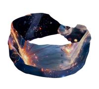 Fasce larghe per capelli da donna, fiori con farfalla nel cielo lucido, fascia elastica per capelli, accessori per capelli intrecciati