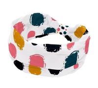 Fasce larghe per capelli da donna, motivo a pois, antiscivolo, fasce elastiche per capelli, alla moda per yoga, allenamento, tutti i giorni