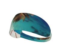 Fasce larghe per donne e uomini, con stampa delle isole dei Caraibi, fasce elastiche per capelli sportive, per allenamento e corsa