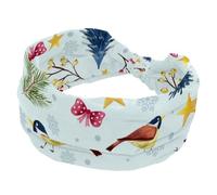 Fasce larghe per donne invernali cervi uccelli rami di albero stelle fiocco fasce elastiche per capelli antiscivolo fascia per capelli turbante fascia per allenamento yoga sport corsa