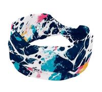 Fasce larghe per le donne Yoga Allenamento Fasce per il sudore Astratto Marmo Texture Modello Elastico Antiscivolo Fasce per capelli con nodo intrecciato