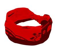 Fasce larghe rosse vintage cinesi con paesaggio del tempio per le donne fasce elastiche per capelli antiscivolo fascia per capelli turbante per allenamento yoga sport corsa